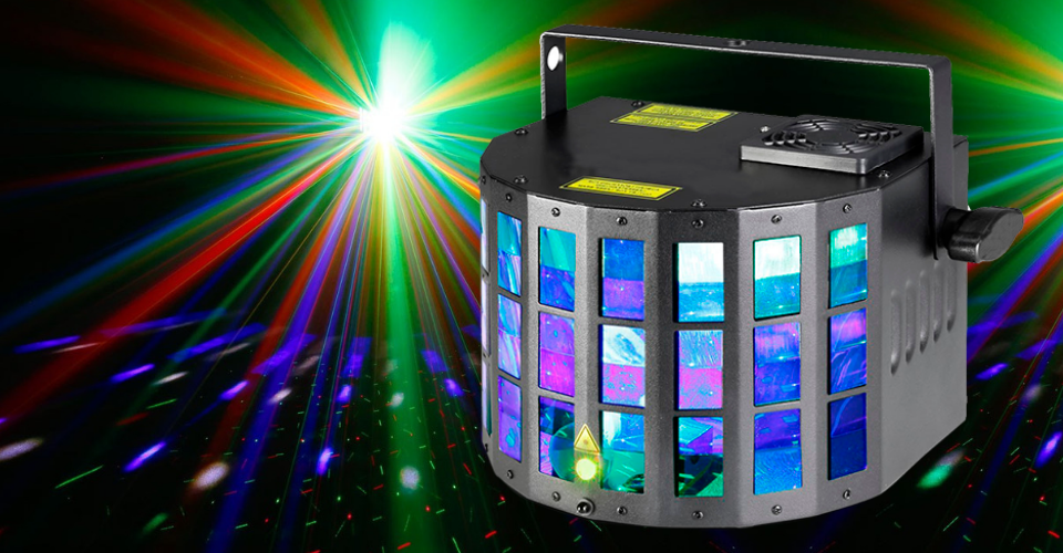 Derby FX  2 en 1 DMX Luces y Efectos